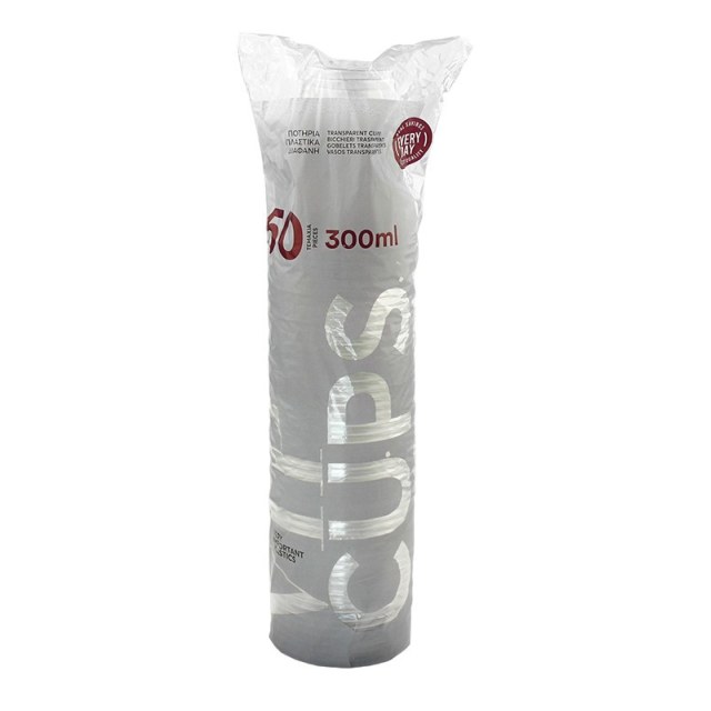 ΠΟΤΗΡΙΑ ΠΛΑΣΤΙΚΑ Νο504 50ΤΜΧ ΚΡΥΣΤΑΛ 300ml