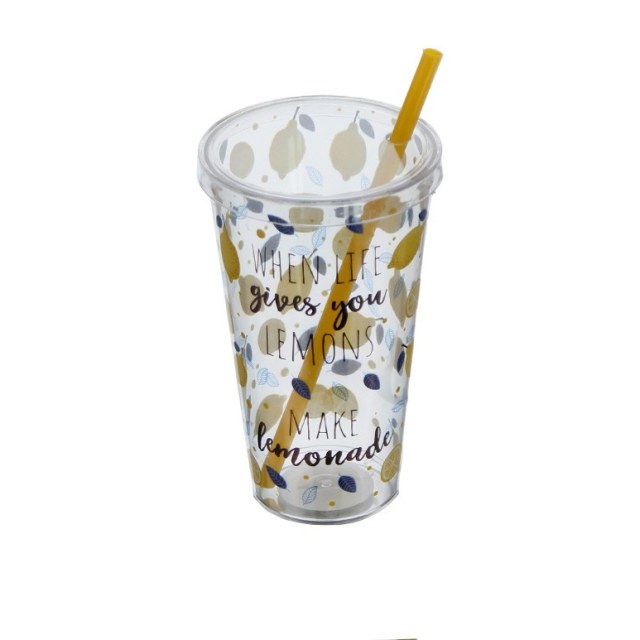 ΠΟΤΗΡΙ ΠΛΑΣΤΙΚΟ ΜΕ ΚΑΠΑΚΙ ΚΑΙ ΚΑΛΑΜΑΚΙ 600ml