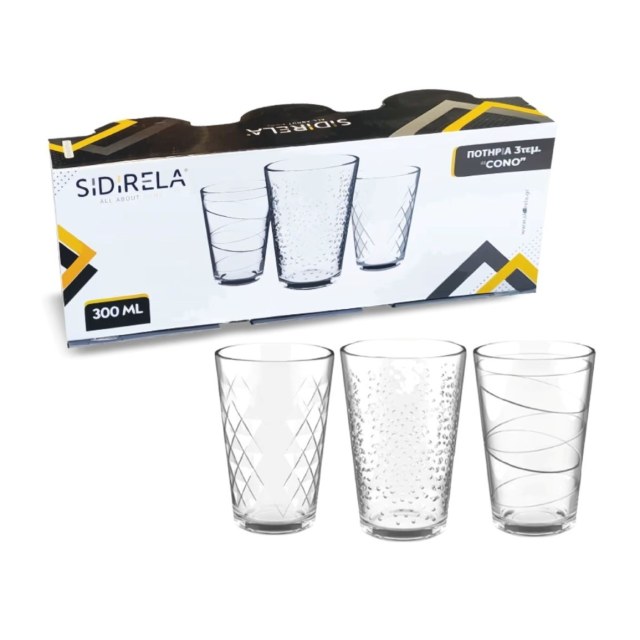 ΠΟΤΗΡΙ ΝΕΡΟΥ ΣΕΤ 3ΤΜΧ CONO 300ml