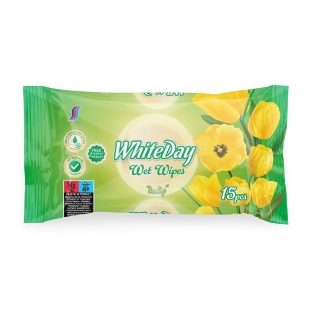 ΥΓΡΑ ΜΑΝΤΗΛΑΚΙΑ ΤΣΕΠΗΣ WHITEDAY 15ΤΕΜ ΔΙΑΦΟΡΑ ΑΡΩΜΑΤΑ ΣΕ ΣΤΑΝΤ