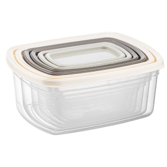 ΦΑΓΗΤΟΔΟΧΕΙΟ EASYBOX ΟΡΘΟΓΩΝΙΟ ΣΕΤ 6 ΤΕΜ 225ml-430ml-750ml-1220ml-1950ml-3000ml No661