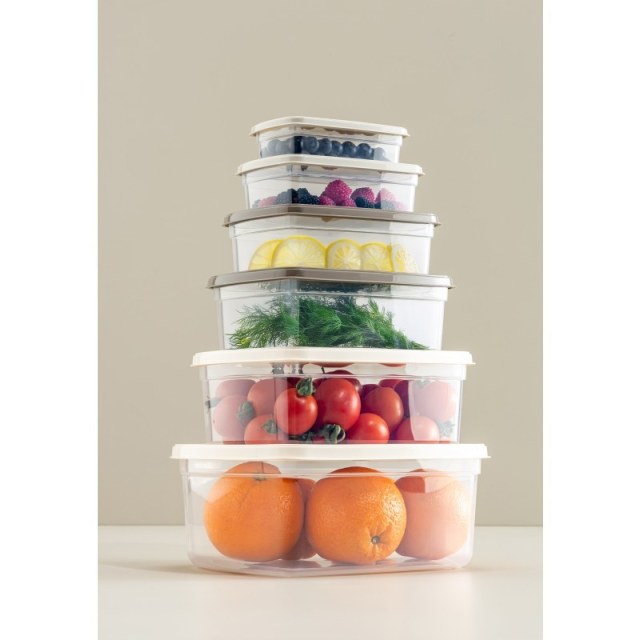 ΦΑΓΗΤΟΔΟΧΕΙΟ EASYBOX ΟΡΘΟΓΩΝΙΟ ΣΕΤ 6 ΤΕΜ 225ml-430ml-750ml-1220ml-1950ml-3000ml No661