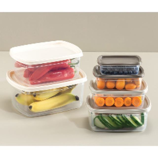 ΦΑΓΗΤΟΔΟΧΕΙΟ EASYBOX ΟΡΘΟΓΩΝΙΟ ΣΕΤ 6 ΤΕΜ 225ml-430ml-750ml-1220ml-1950ml-3000ml No661