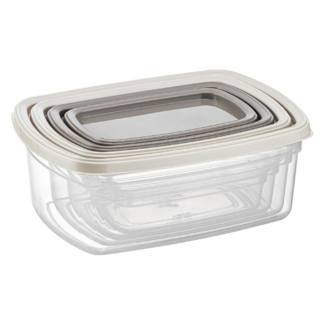 ΦΑΓΗΤΟΔΟΧΕΙΟ EASYBOX ΟΡΘΟΓΩΝΙΟ ΣΕΤ 4 ΤΕΜ 250ml-500ml-750ml-1200ml No659