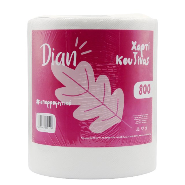 ΧΑΡΤΙ ΚΟΥΖΙΝΑΣ 2ΦYΛΛΑ 800gr.DIAN