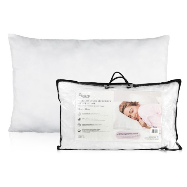 ΜΑΞΙΛΑΡΙ ΥΠΝΟΥ MICROFIBER MEMORY FOAM 40x65cm 1000gr No051626