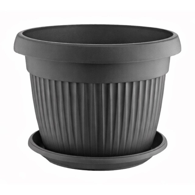 ΓΛΑΣΤΡΑ ΣΤΡΟΓΓΥΛΗ Φ20CM ΜΕ ΠΙΑΤΟ ΓΚΡΙ