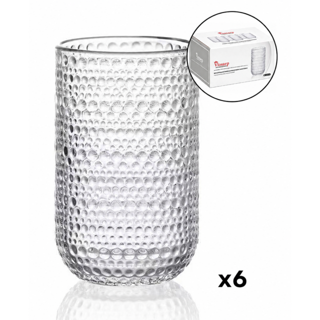 ΠΟΤΗΡΙ ΓΥΑΛΙΝΟ ΝΕΡΟΥ ΔΙΑΦΑΝΟ 460ml ΣΧΕΔΙΟ DROP ΣΕΤ 6 ΤΜΧ Νο52149