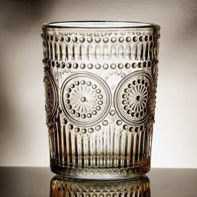 ΠΟΤΗΡΙ ΓΥΑΛΙΝΟ ΝΕΡΟΥ ΧΡΩΜΑΤΙΣΤΟ 300ml ΣΧΕΔΙΟ VINTAGE ΣΕΤ 6 ΤΜΧ Νο52104