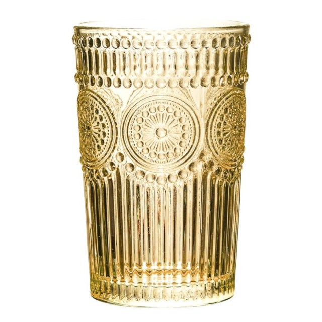 ΠΟΤΗΡΙ ΓΥΑΛΙΝΟ ΝΕΡΟΥ 385ml ΧΡΩΜΑΤΙΣΤΟ ΣΧΕΔΙΟ VINTAGE ΣΕΤ 6 ΤΜΧ Νο52111