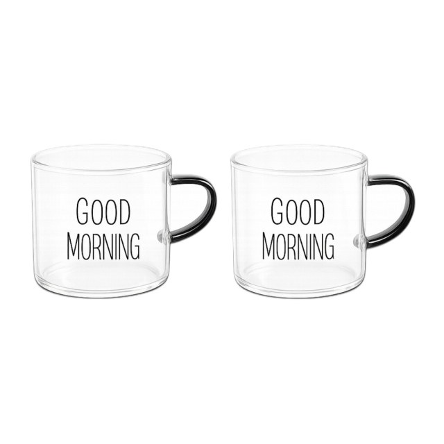 ΚΟΥΠΑ ΓΥΑΛΙΝΗ Good Morning ΣΕΤ 2ΤΜΧ 5,5x6cm Νο4296
