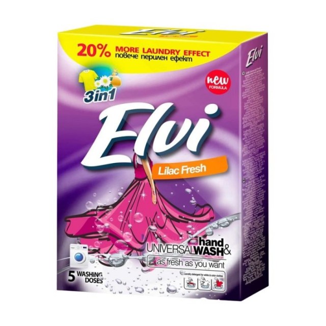 ΣΚΟΝΗ ΠΛΥΝΤΗΡΙΟΥ ELVI 400GR LILAC FRESH